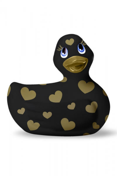 Estimulador patito I RUB MY DUCKIE corazones negro